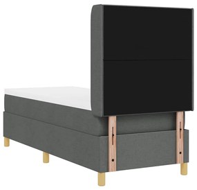 Cama Box com Colchão Cinza Escuro 80x200 cm