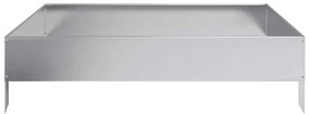 Canteiro elevado de jardim 100x100x26 cm aço galvanizado