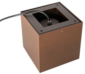 Projetores de jardim industriais castanho ferrugem quadrado IP65 AR111 - Lennard