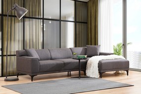 Sofá de Canto Petra – Antracite – 145 x 250 cm