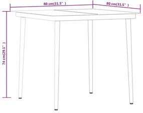 5 pcs conjunto de jantar para jardim com almofadões bege