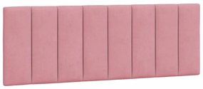Cama com colchão 140x190 cm veludo rosa