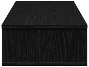Prateleira parede c/ gavetas 80x34x17 cm deriv. madeira preto