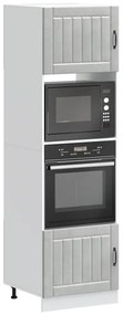 Armários forno 2pcs Kalmar derivados madeira cinzento cimento
