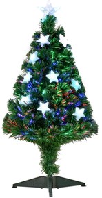 HOMCOM Árvore de Natal Artificial 90cm Árvore de Natal com 12 Luzes LE