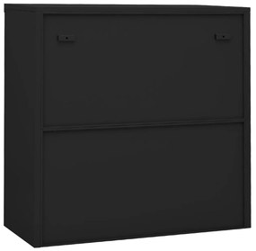 Armário escritório c/ porta deslizante 90x40x90cm aço antracite