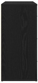 Aparador Preto Carvalho 33x80x70 cm Madeira Ingenheira