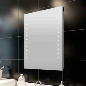 240512 vidaXL Espelho casa banho c/ luzes LED, instalação parede, 100 x 60 cm