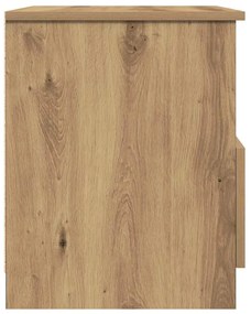 Mesa cabeceira 2pcs 40x40x50cm deriv.madeira carvalho artisiano