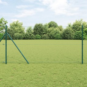 vidaXL Conjunto de Cercas Conjunto de 2 Verde Aço revestido de PVC