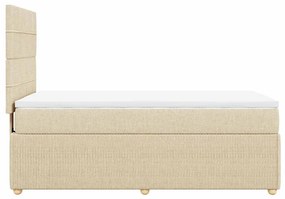 Cama com molas/colchão 80x200 cm tecido cor crème