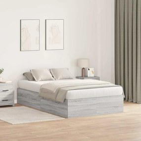 vidaXL Camas de Armazenamento Cinza Sonoma 120x190 cm