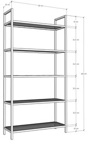 Estante K101 – Dourado – 80x165x30 cm