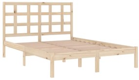 Estrutura de cama pequena casal 120x190 cm pinho maciço