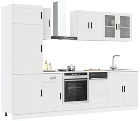 8 peças armário de cozinha conjunto Kalmar branco