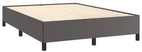 Estrutura de cama 140x190 cm couro artificial cinzento