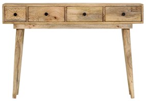 Mesa consola 110x30x75 cm madeira de mangueira maciça