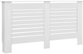 Coberturas de radiador 2 pcs 152x19x81,5 cm MDF branco