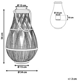 Lanterna decorativa branca 56 cm TONGA Beliani