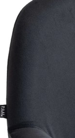 Banco de bar Braga em veludo (1 UNIDADE) com estrutura cromada 51 x 89-109 x 52 cm Preto