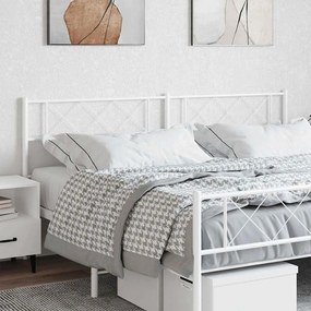 Cabeceira de cama 180 cm metal branco