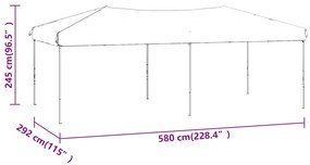 Tenda para festas dobrável 3x6 m vermelho