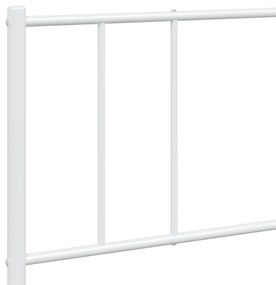 Estrutura de cama com cabeceira 193x203 cm metal branco