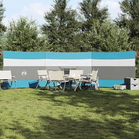 vidaXL Corta-vento de campismo 508x130 cm impermeável azul