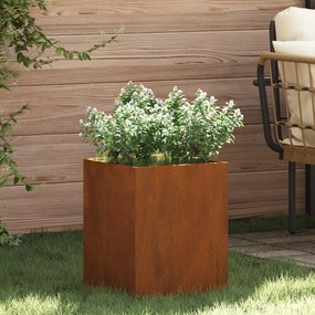 vidaXL Vaso de Jardim Ferro Enferrujado 50 x 32 x 40 cm Aço corten