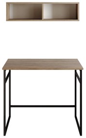 Secretária de Estudo Gama - Preto Nogueira - 90x75x60cm