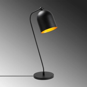Candeeiro de Mesa Sanika – Preto e Dourado – 22 x 30 x 60 cm