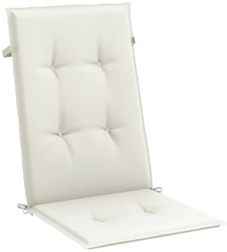 Almofadões para cadeiras altas 4 pcs mesclado tecido creme