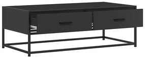 Mesa de centro 100x50x35 cm derivados de madeira/metal preto