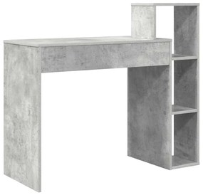 Escrivaninha Cinza betão Laminado efeito betão, madeira engenheirada
