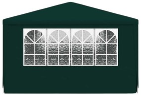 Tenda festas profissional c/ paredes laterais 4x6m 90g/m² verde