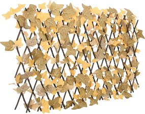 vidaXL Treliça de ácer artificial extensível 180x60 cm laranja