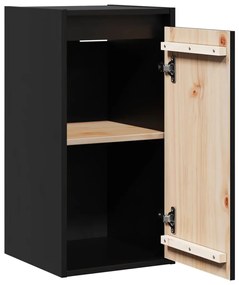 Armários de parede 2 pcs 30x30x60 cm pinho maciço preto