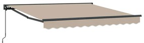 Toldo Retrátil Manual Bege 300x250 cm Poliéster
