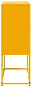 Aparador alto 68,5x38,5x107 cm aço amarelo mostarda