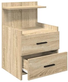 Mesa de cabeceira com 2 gavetas Carvalho Sonoma 40x36,5x62 cm