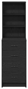 Highboard vidaXL Preto Carvalho 40x41x135 cm Madeira engenheirada