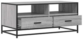 Mesa de centro 100x50x45cm derivados madeira/metal cinza sonoma