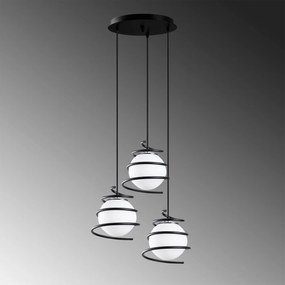 Candeeiro de Teto Elegance – Preto – Diâmetro 40 cm, Altura 116 cm