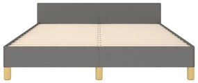 Estrutura de cama sem colchão 140x190 cm tecido cinzento-escuro