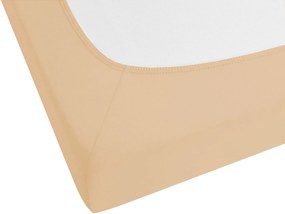 Lençol-capa em algodão cor de areia 90 x 200 cm JANBU Beliani