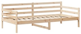 Conjunto de sofá-cama e banco c/ telhado 90x200 cm pinho maciço