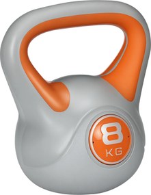 SPORTNOW Peso Russo 8kg Revestimento PU Enchimento Areia Design Ergonómico Treino Funcional Laranja Cinza | Aosom Portugal