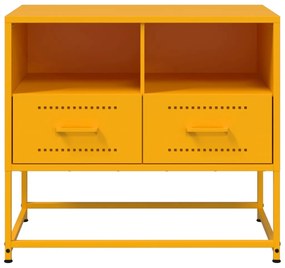 Móvel de TV 68x39x60,5 cm aço amarelo mostarda