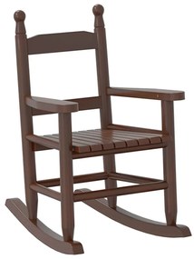 Cadeiras de baloiço infantis 2 pcs álamo maciço castanho