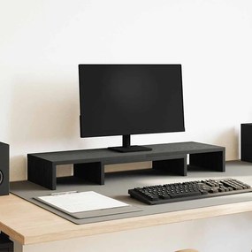 vidaXL Suporte p/ monitor ajustável 80x24x10,5 cm carvalho preto